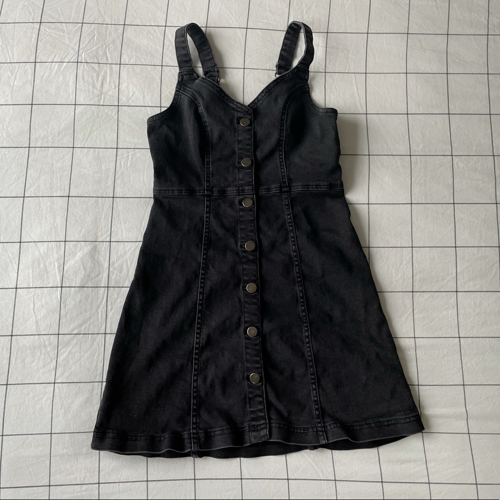 UO BDG black denim button-up dress